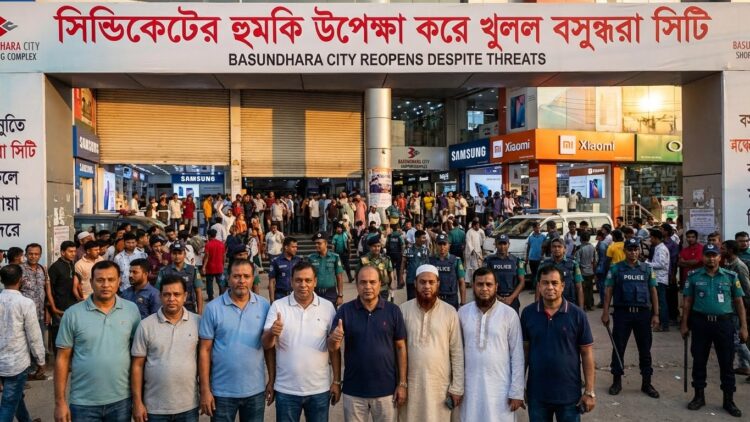 সিন্ডিকেটের হুমকি উপেক্ষা করে খুলে দেওয়া হলো বসুন্ধরা সিটি