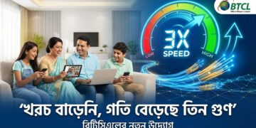 খরচ বাড়েনি, গতি বেড়েছে তিন গুণ: বিটিসিএলের নতুন উদ্যোগ